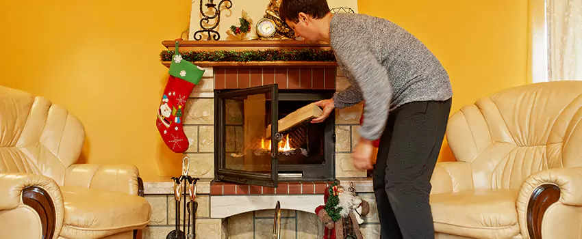Rusted Metal Fireplace Restoration in Florence, Arizona